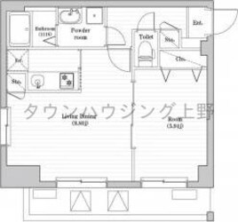 アーバハイツ六町2号館の物件間取画像